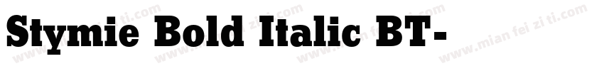 Stymie Bold Italic BT字体转换
